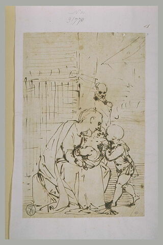 Sainte Famille avec le petit saint Jean embrassant l'Enfant, image 2/2