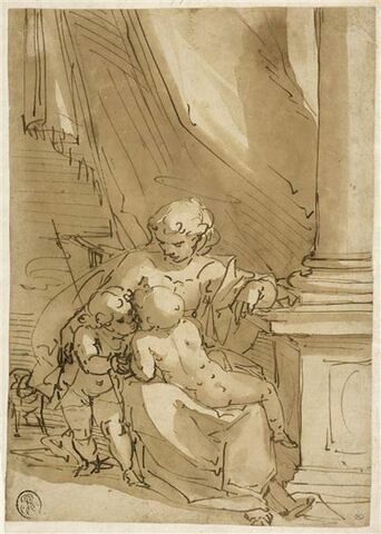 Vierge à l'Enfant avec le petit saint Jean embrassant l'Enfant, image 1/2