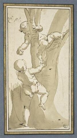 Deux enfants jouant dans un arbre, image 1/2