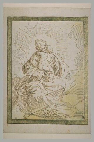 La Vierge assise embrassant l'Enfant Jésus, image 2/2