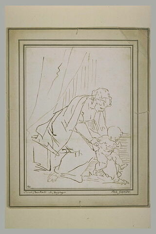 La Vierge assise faisant faire à l'Enfant ses premiers pas, image 2/2