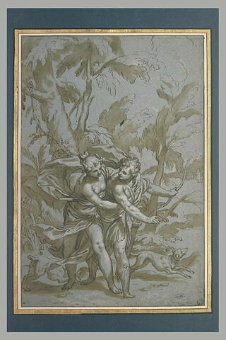 Vénus tente de dissuader Adonis de partir à la chasse, image 2/2
