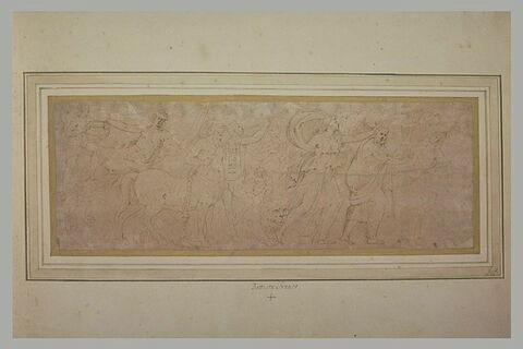 Partie d'un cortège avec une bacchante, un centaure et d'autres personnages, image 2/2