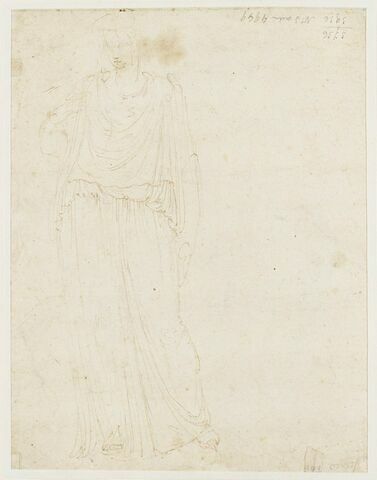 Une femme drapée, d'après l'antique, de face