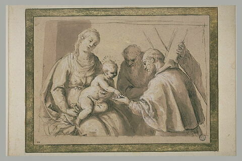 La Vierge à l'Enfant en présence d'un moine et de saint André