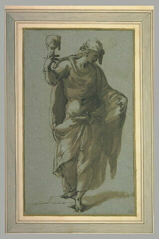 Saint Jean l'Evangéliste debout, tenant un calice et un livre