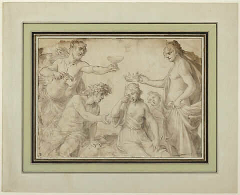 Ariane consolée par Dionysos, et couronnée