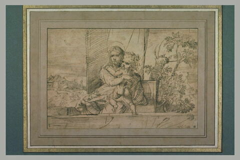Vierge à l'Enfant, derrière une balustrade, image 3/3