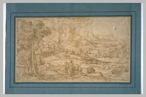Une femme chantant, dans un paysage, image 1/1