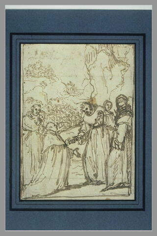 Saint Hyacinthe recevant l'habit de l'ordre des mains de saint Dominique