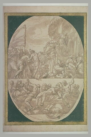 Venise, couronnée par la Victoire, avec ses ennemis enchaînés
