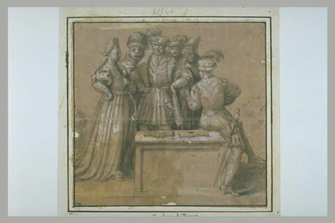 Six personnages chantant, image 1/1