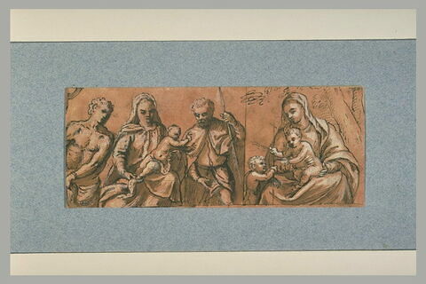 Vierge à l'Enfant avec deux saints; Vierge à l'Enfant et le petit saint Jean, image 2/2