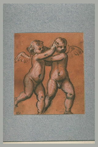 Deux amours debout, se prenant par les cheveux, image 2/3