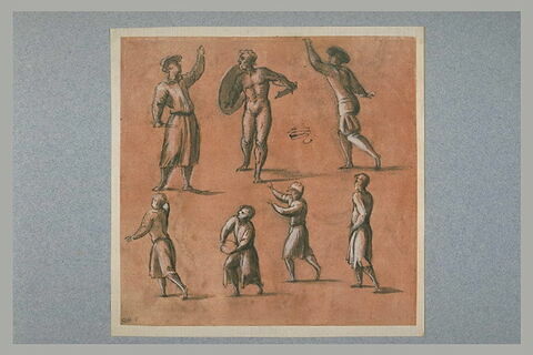 Sept personnages dans des attitudes diverses, image 2/2