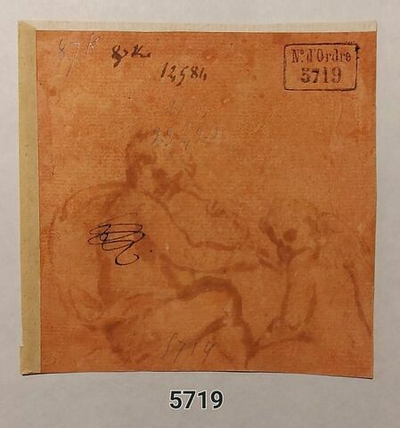 Deux anges assis, l'un tenant un violon, image 3/3