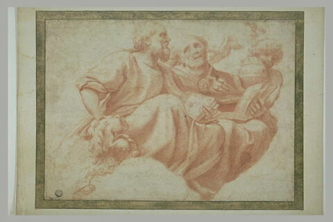 Saint Marc et saint Grégoire, assis, tenant, l'un et l'autre un livre, image 2/2