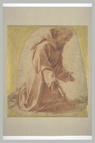 Saint François à genoux devant un crucifix, image 2/2