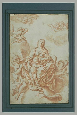 La Vierge avec l'Enfant écrasant la tête du serpent sur le globe, image 2/2