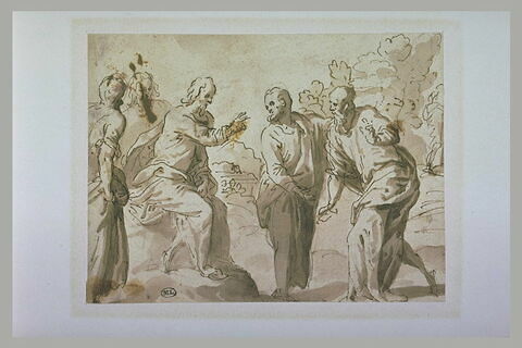 Le Christ bénissant un apôtre (?), image 1/1