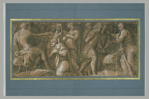 La continence de Scipion (ou La famille de Darius devant Alexandre ?) ; prisonnier amené devant un magistrat, image 1/1