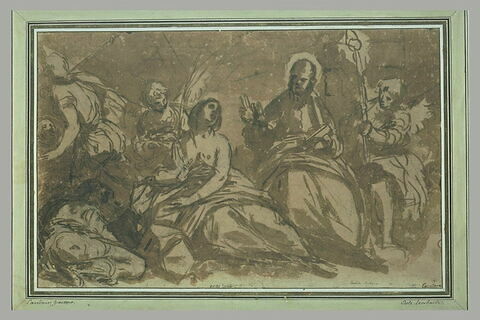 Apparition de saint Pierre à sainte Agathe dans sa prison, image 2/2