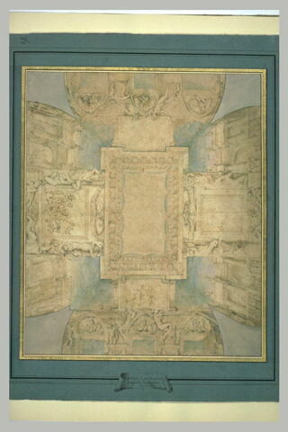 Ornement d'un plafond de la villa Borghese, image 3/3