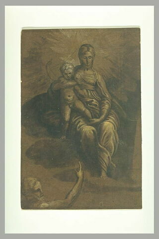 Vierge à l'Enfant sur les nuages, avec saint Jean-Baptiste, image 2/2
