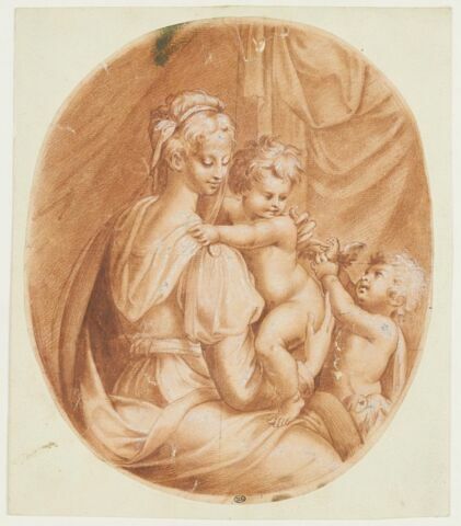 La Vierge à l'Enfant et saint Jean lui donnant un oiseau, image 1/2
