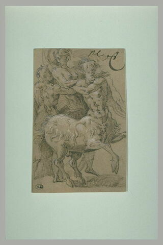 Un centaure et un homme enlevant une femme se débattant, image 2/2
