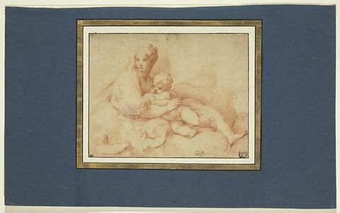 Vierge à l'Enfant, assis sur des nuages, image 2/3