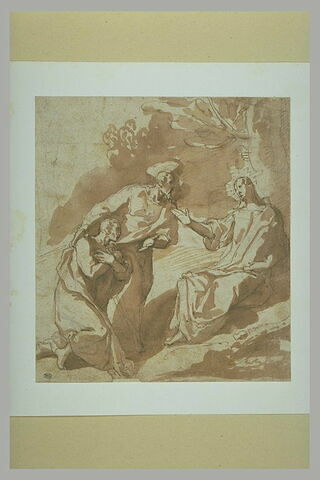 Saint Pierre et saint Paul devant Jésus-Christ assis, image 2/2