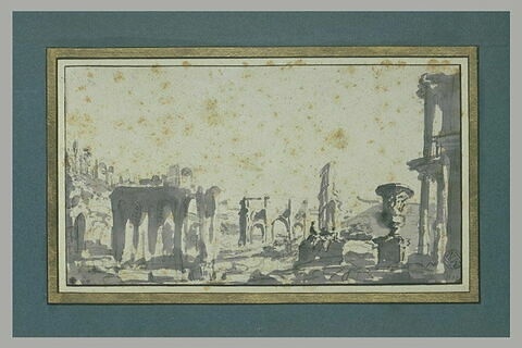 L'arc de Constantin ; une partie du Colisée ; un grand vase, image 3/3
