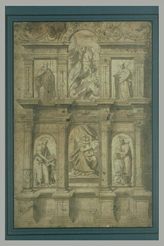 Projet d'autel ou de retable, dédié à la Vierge et à saint Georges