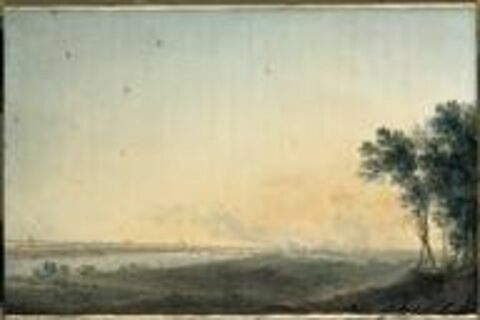 Vue du Pô, vis-à-vis la ville de Plaisance le 7 mai 1796