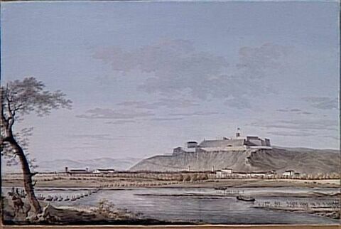 Vue de la ville et de la citadelle de Tortone, le 3 mai 1796