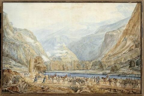Vue du fort de Bard pris sur les Autrichiens le 1er juin 1800, image 1/1