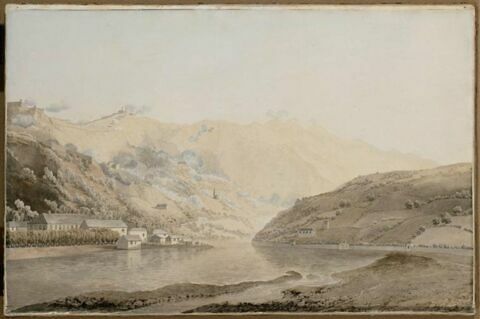 Vue des hauteurs au nord de Gènes le 30 avril 1800