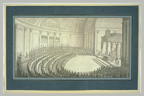 Présentation au Sénat des drapeaux de la campagne d'Austerlitz