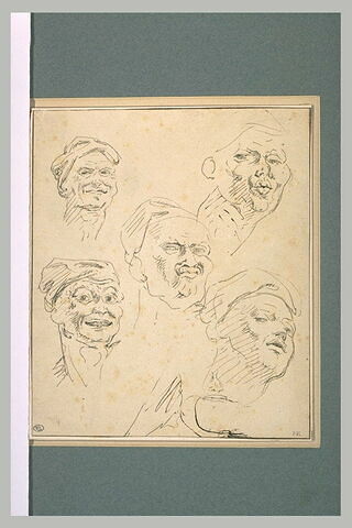 Caricature : cinq têtes grotesques, image 2/2