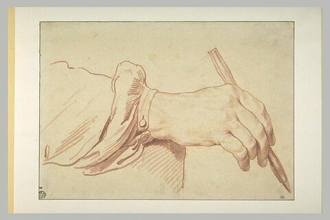 Etude d'une main tenant un crayon, image 2/2