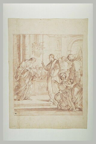 Urbain II accueilli à Canossa par la comtesse Mathilde., image 2/2