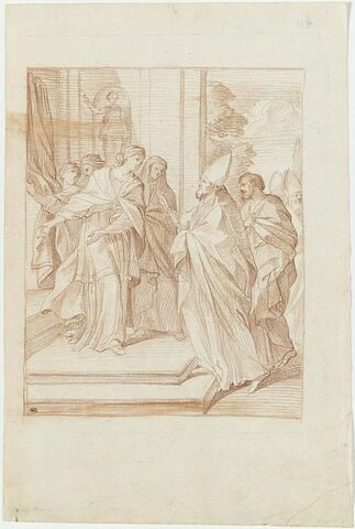 Mathilde de Canossa accorde sa protection à saint Anselme., image 1/2