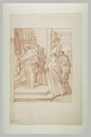 Mathilde de Canossa accorde sa protection à saint Anselme., image 2/2