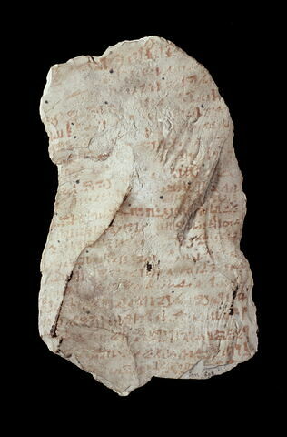 ostracon ; Lettre de Boutehamon au cercueil de son épouse Akhtay