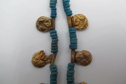 collier ; perle sphérique ; perle rondelle ; perle rondelle double ; pendentif, image 5/7