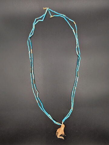 collier à 2 rangs ; perle tubulaire, image 1/2