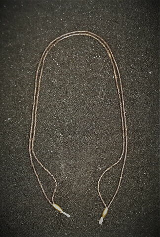 collier à 2 rangs ; perle rondelle  ; perle fusiforme, image 1/3