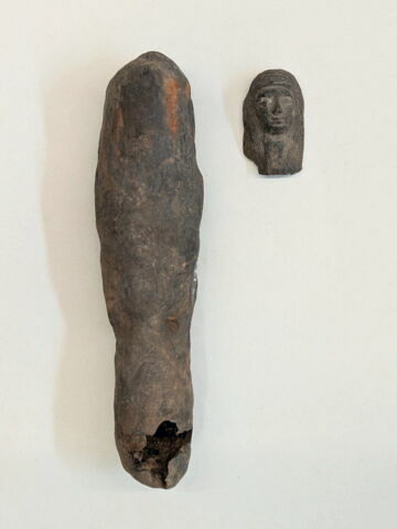 figurine de fils d'Horus ; masque de pseudo-momie de fils d'Horus, image 2/5