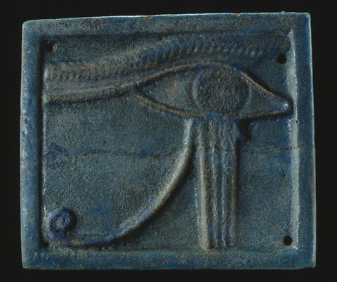 amulette oudjat rectangulaire ; plaque, image 1/1